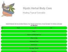 Tablet Screenshot of mysticherbalbodycare.com